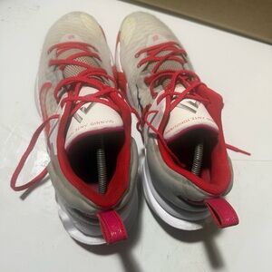 Red and White Athletic Sneakers